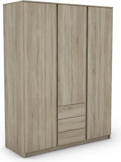 Šatníková skriňa Carlos, dub sonoma, 152 cm