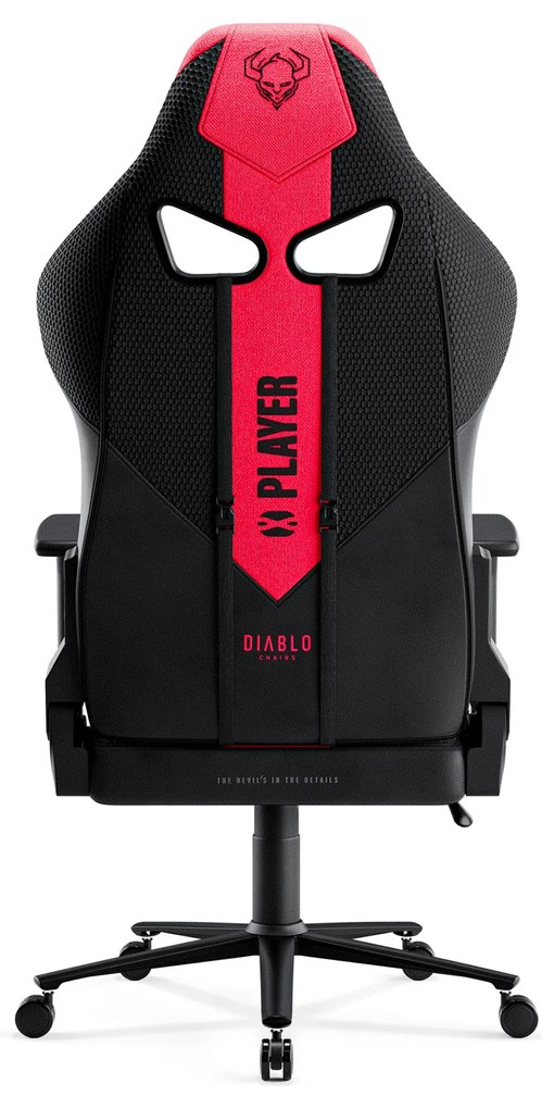 Látkové herné kreslo Diablo X-Player 2.0 Normal Size, karmínovo-antracitové