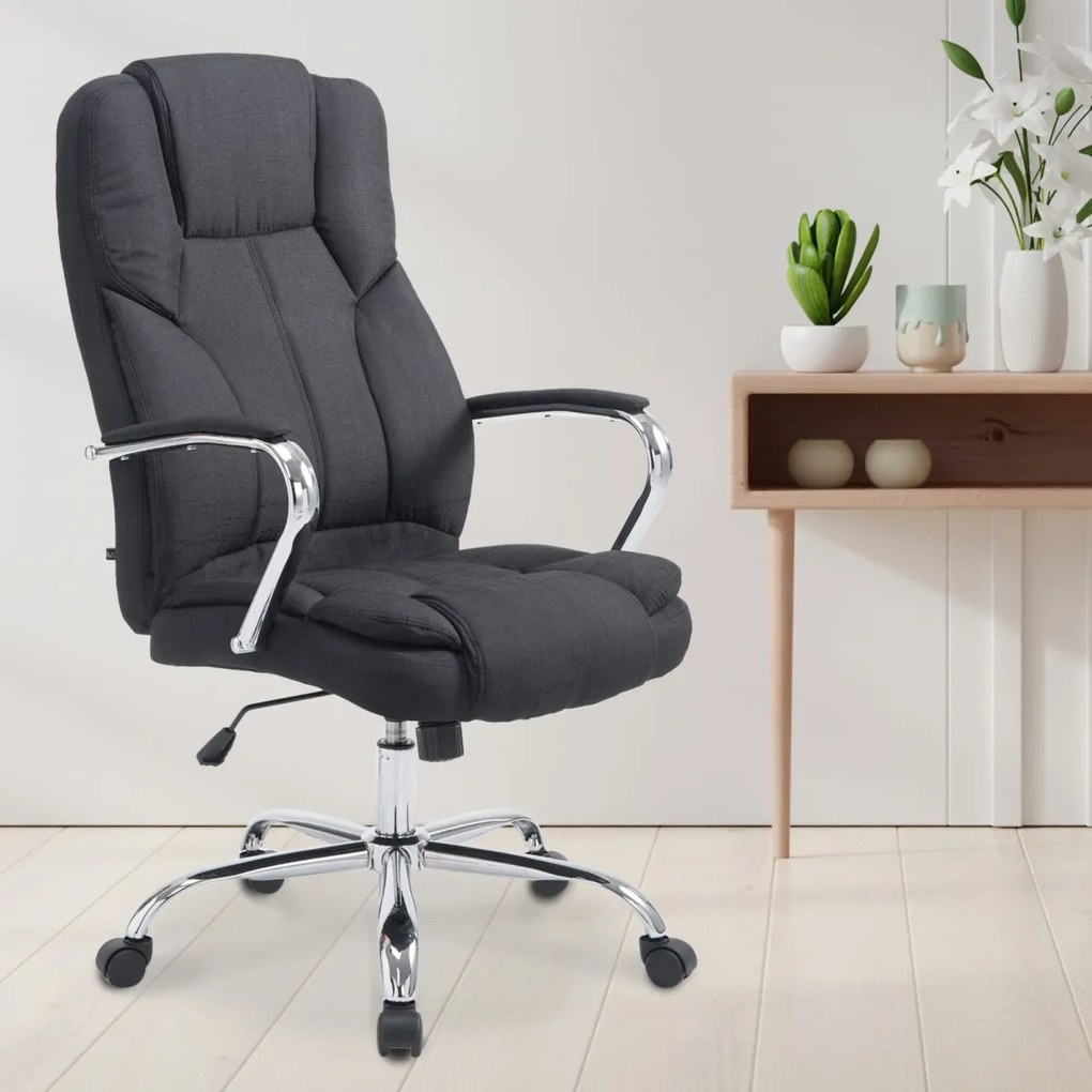 Design-Shop Kancelárska XXL stolička Xanthy látka - Čierna