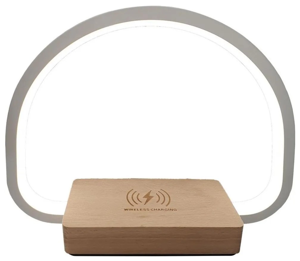 LED Stolná lampa s bezdrôtovým nabíjaním LED/10W/5V 3000-7000K