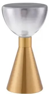 LED zlato-dymová stolná lampa Voi