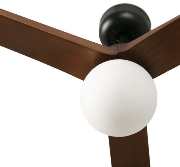 FARO 34276WT-11L - Stropný ventilátor KLIM L 1xE27/15W/230V orech/čierny pr.150c