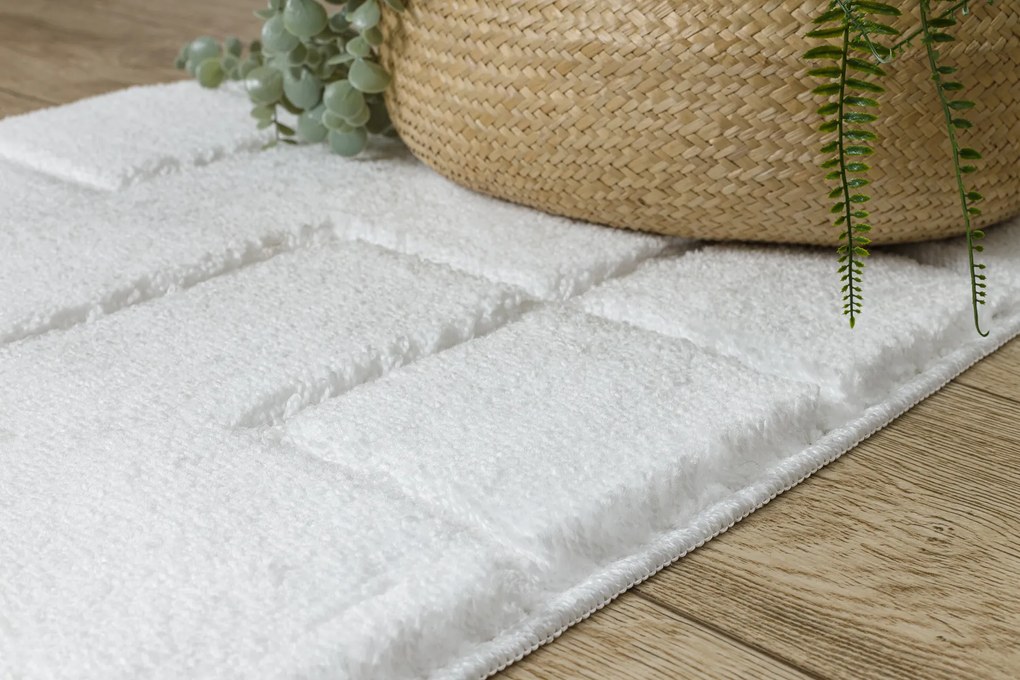 Koberec do kúpeľne SUPREME LINES, biely