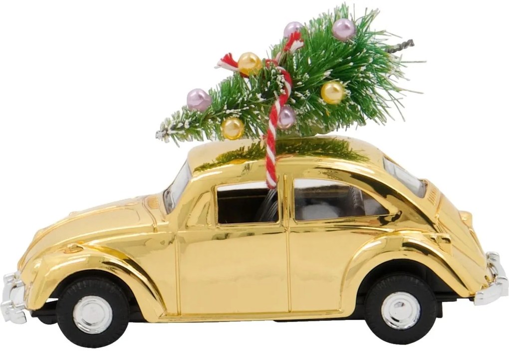 House Doctor Vianočné autíčko Mini Xmas Car Golden