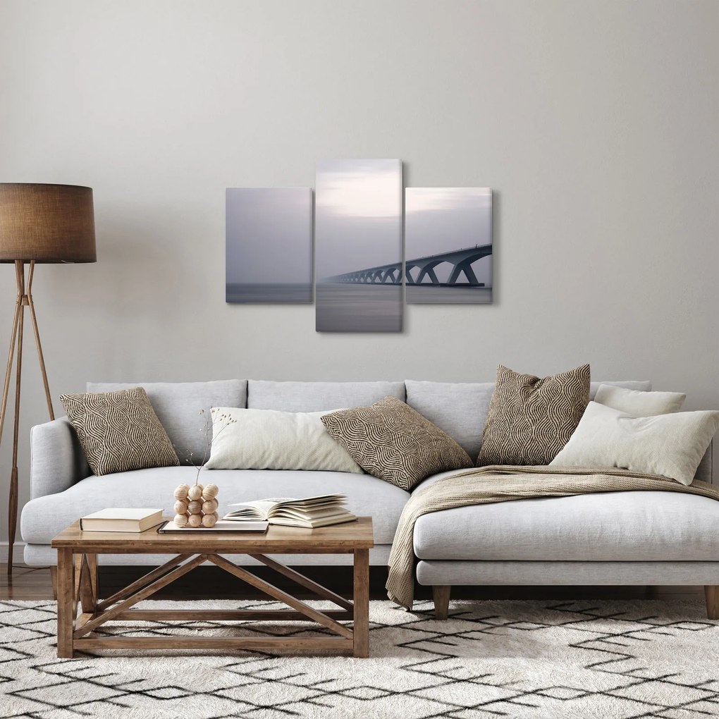 Obraz mosta v hmle (90x60 cm)