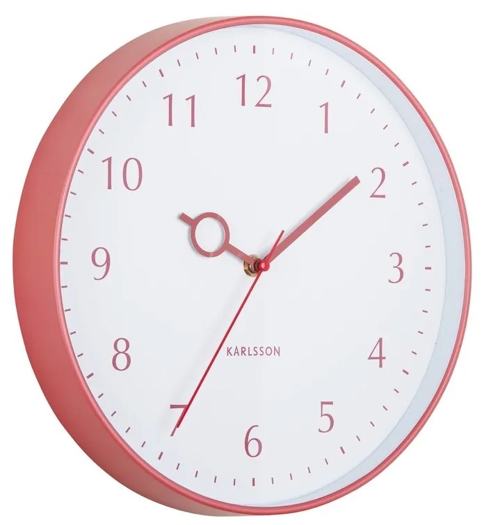 Karlsson 5992RD dizajnové nástenné hodiny červená, pr. 30 cm