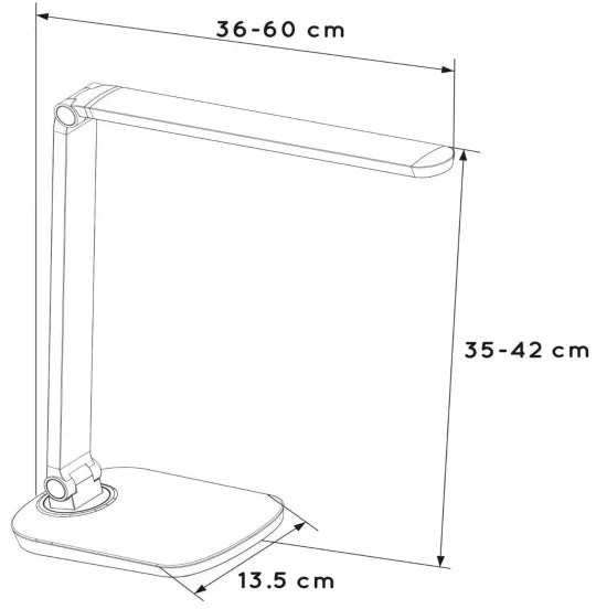 Lucide 24656/10/30 - LED Stmievateľná stolná lampa VARIO LED LED/8W/230V čierna