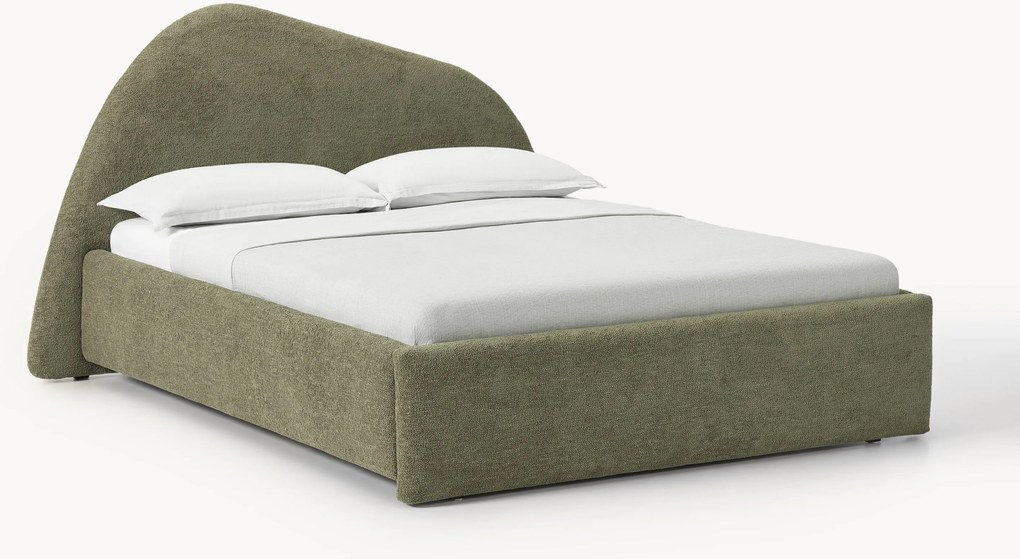 Buklé čalúnená posteľ Gary