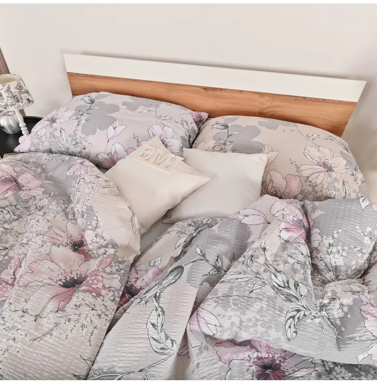 Obliečky krepové Isadora ružové EMI, Štandardný set jednolôžko obsahuje 1x 140x200 + 1x 70x90