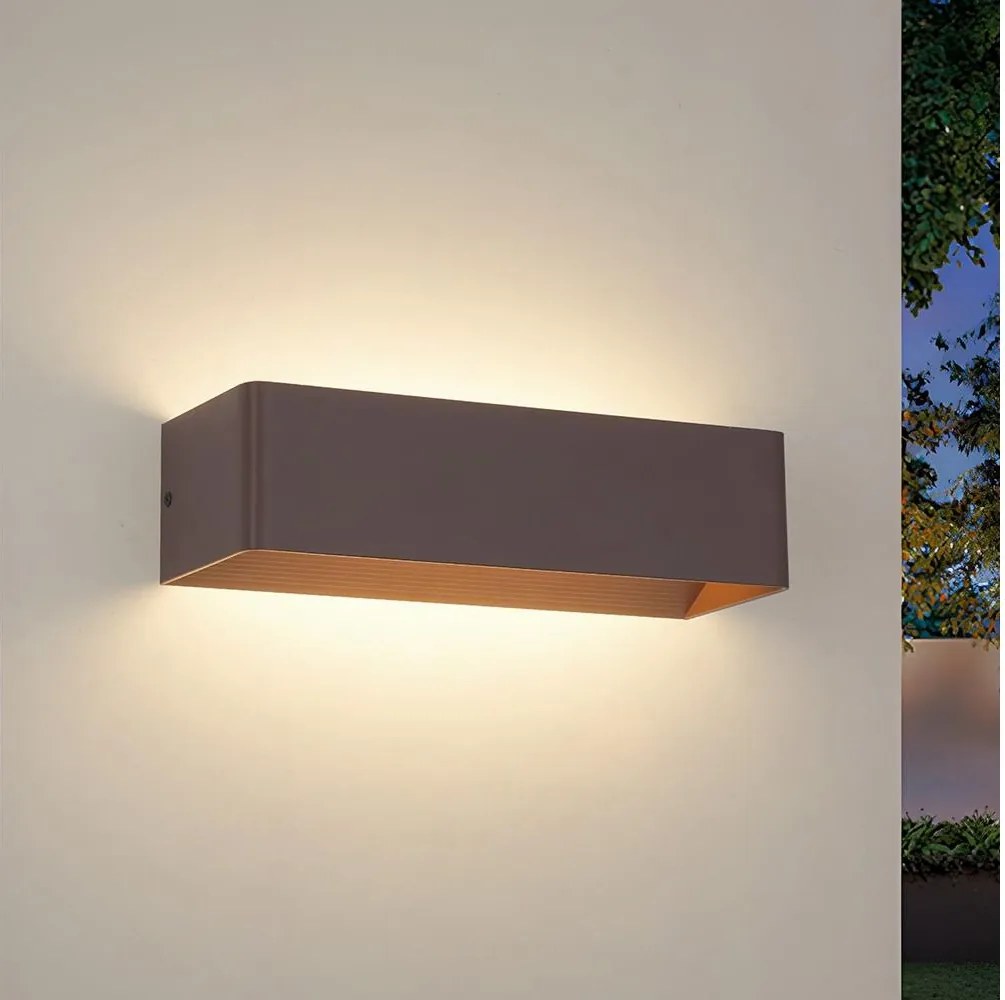 Brilagi - LED vonkajšie nástenné svietidlo DONNANI LED/12W/230V 30 cm hnedé IP44