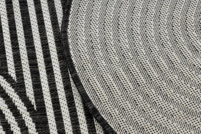 Koberec ORGANIC 1835 geometrický, čierny / sivý