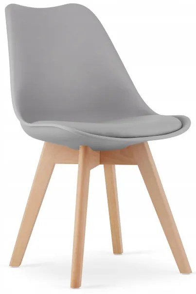 Jedálenský stôl TODI biely 60 cm s dvoma stoličkami MARK sivé