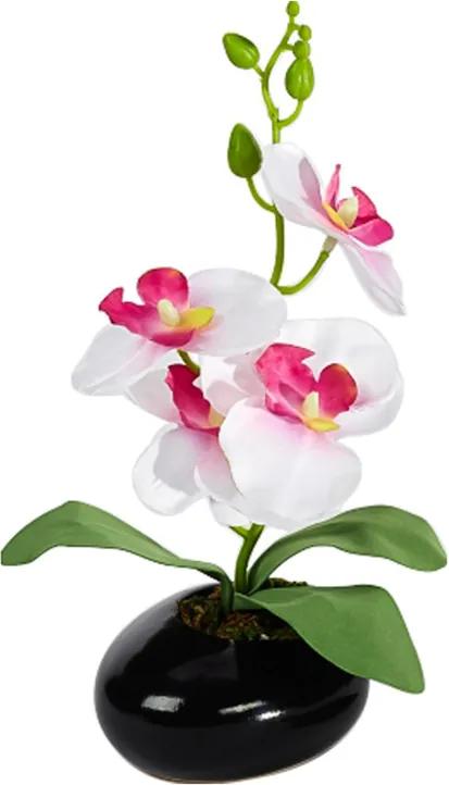Die moderne Hausfrau Umělá orchidej bílá