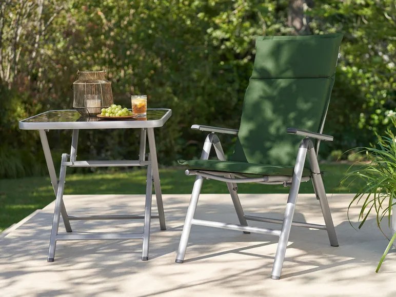 Livarno home Podložka na kreslo s vysokým operadlom Houston, zelená, 4 kusy (800006032)