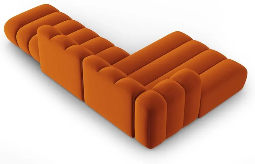 Oranžová rohová pohovka (ľavý roh) Lupine – Micadoni Home