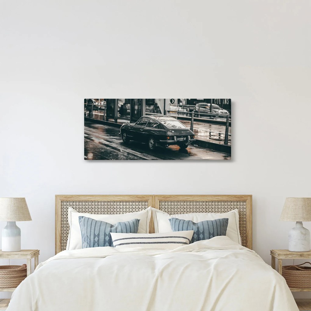 Obraz idúceho auta (120x50 cm)