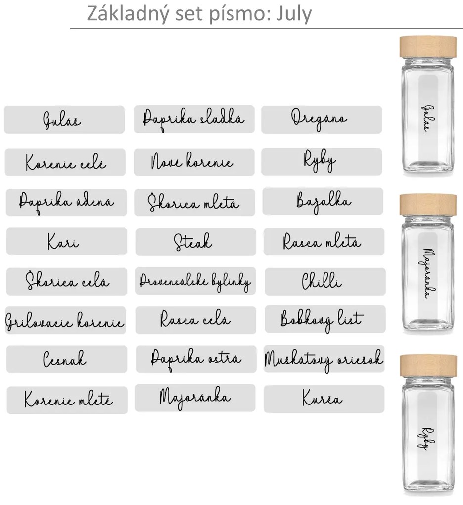 Orion Sada 16ks koreničiek HERMES 100ml + 4ks organizér na koreničky VASKY - NEREZ (nízky) + sada 24ks štítkov