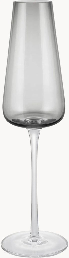 Ručne fúkané poháre na šampanské Belo, 2 ks