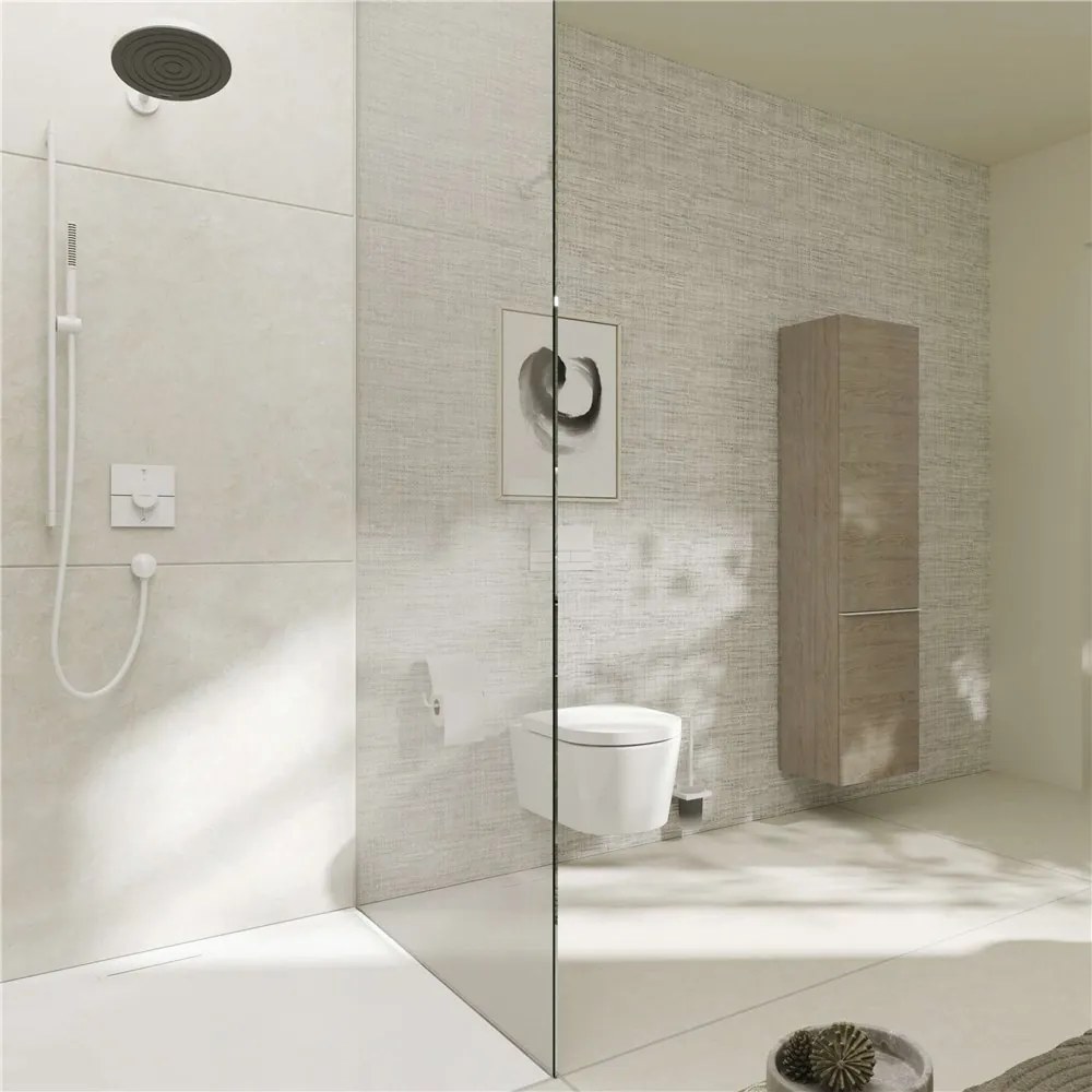 HANSGROHE ShowerSelect Comfort E termostat pod omietku pre 2 spotrebiče, matná biela, 15572700