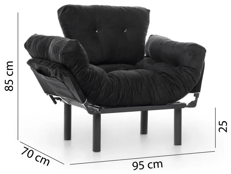 Kreslo Nitta jednomiestne čierne