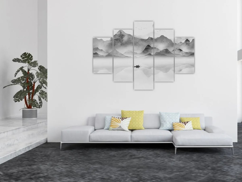 Obraz - Japonské jazero (150x105 cm)