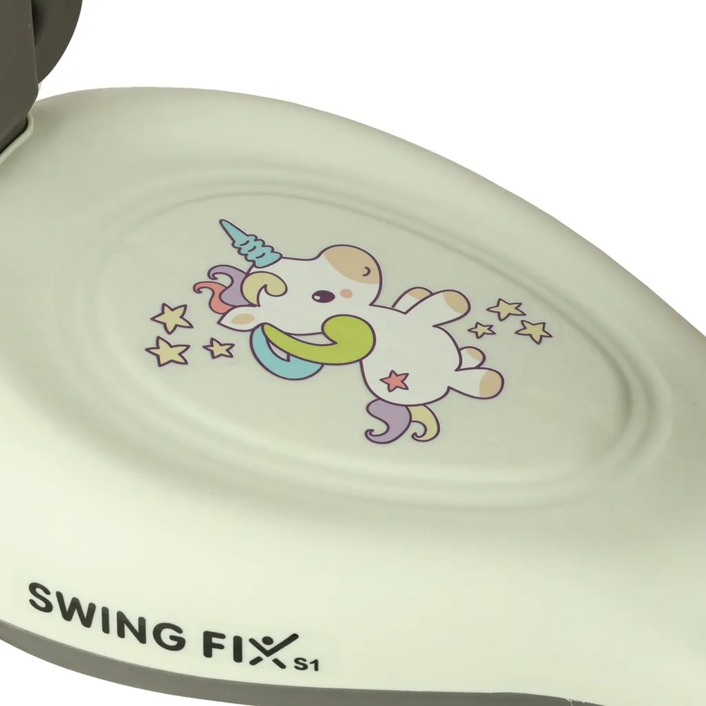 KIK LED gravitačné vozítko Swing FIX S1 s rukoväťou, sivé