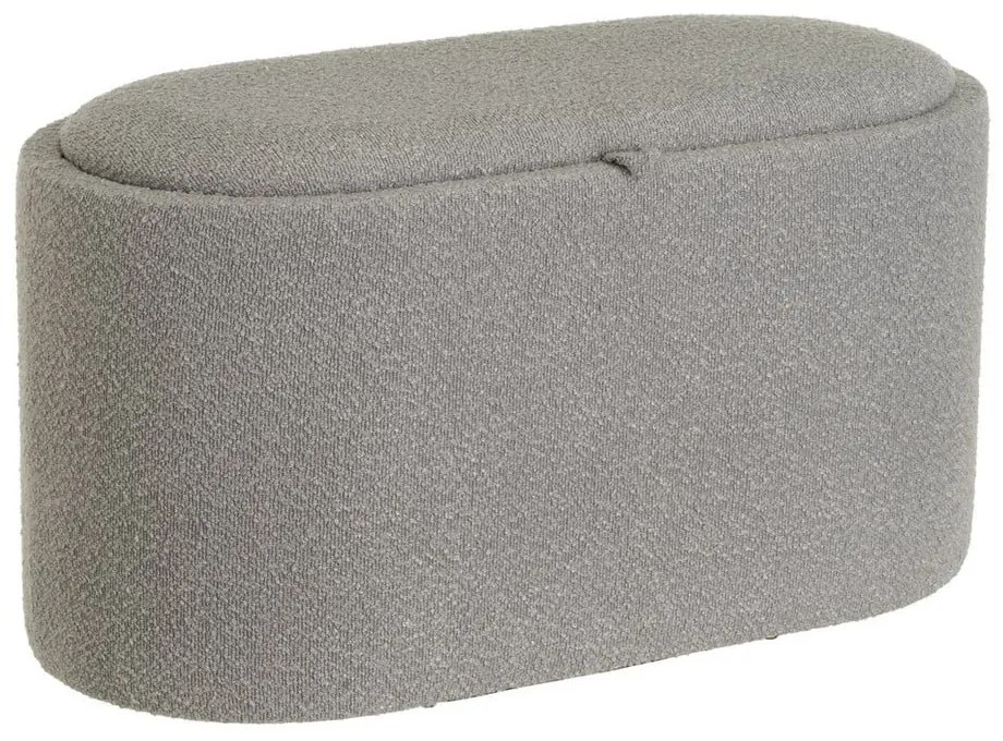 Svetlosivý taburet z textílie buklé – Casa Selección