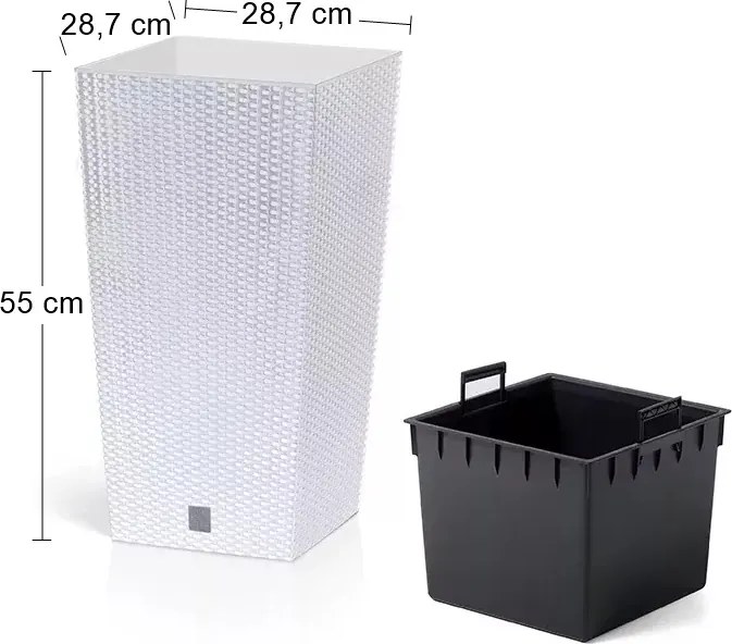 Plastový kvetináč DRTS300 30 cm - biela
