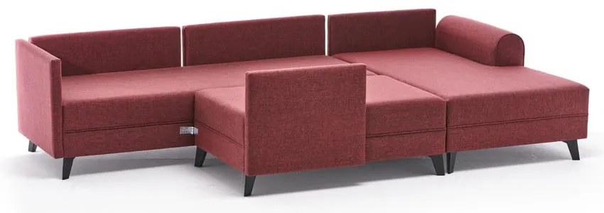 Rohová pohovka v tehlovej farbe (do tvaru "U") Belen – Balcab Home