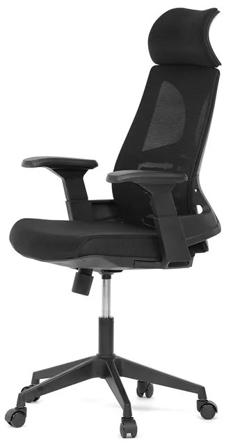 Autronic BONTEC Kancelárska stolička, hojdací mechanizmus, čierna sieťovina, KA-S247 BK Farba: Čierna