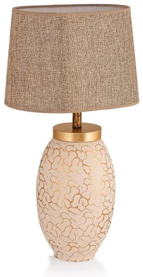 Stolná lampa 1xE27/40W/230V béžová/zlatá