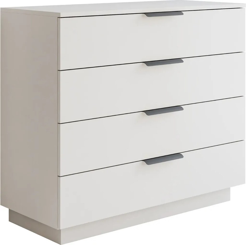 KOMODA MARION 2S KAŠMÍR ČIERNE ÚCHYTKY LED 95 cm