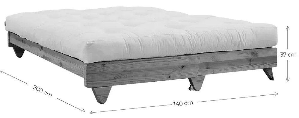 Variabilná pohovka Fresh Clear lacquered/Natural 82 × 200 × 100 cm