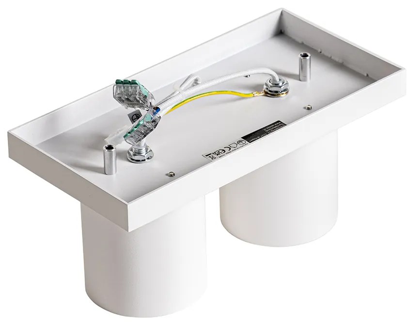 Moderné stropné bodové svetlo biele 2-žiarovkové - Tubo