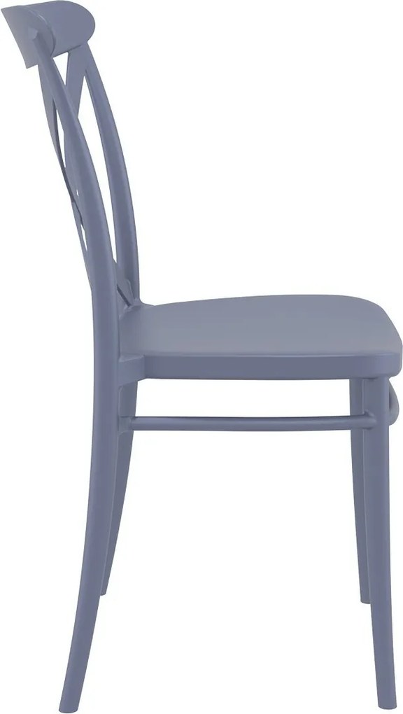 CROSS záhradná stolička bez podrúčok dark grey