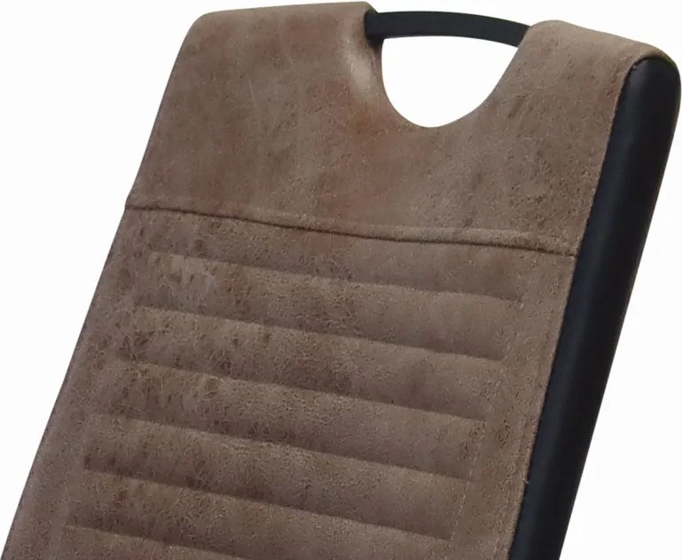 Jedálenská stolička Rindul, hnedá camel látka v optike lesklej kože