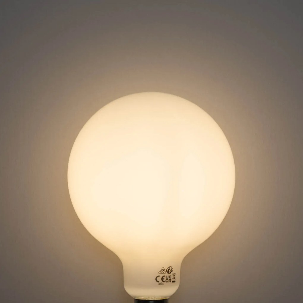 Sada 5 ks E27 3-stupňová stmievateľná LED žiarovka opálové sklo G125 4W 450lm 3000K