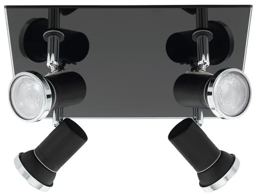 Eglo 780428 - LED Kúpeľňové bodové svietidlo BABILONE 4xGU10/3W/230V IP44 čierna