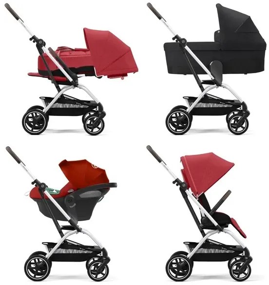 Cybex športový kočík Eezy S Twist+ 2 SILVER hibiscus red