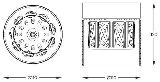 Zuma Line C0389-01A-0FD2 - Stropné svietidlo GEM 1xG9/28W/230V mosadz