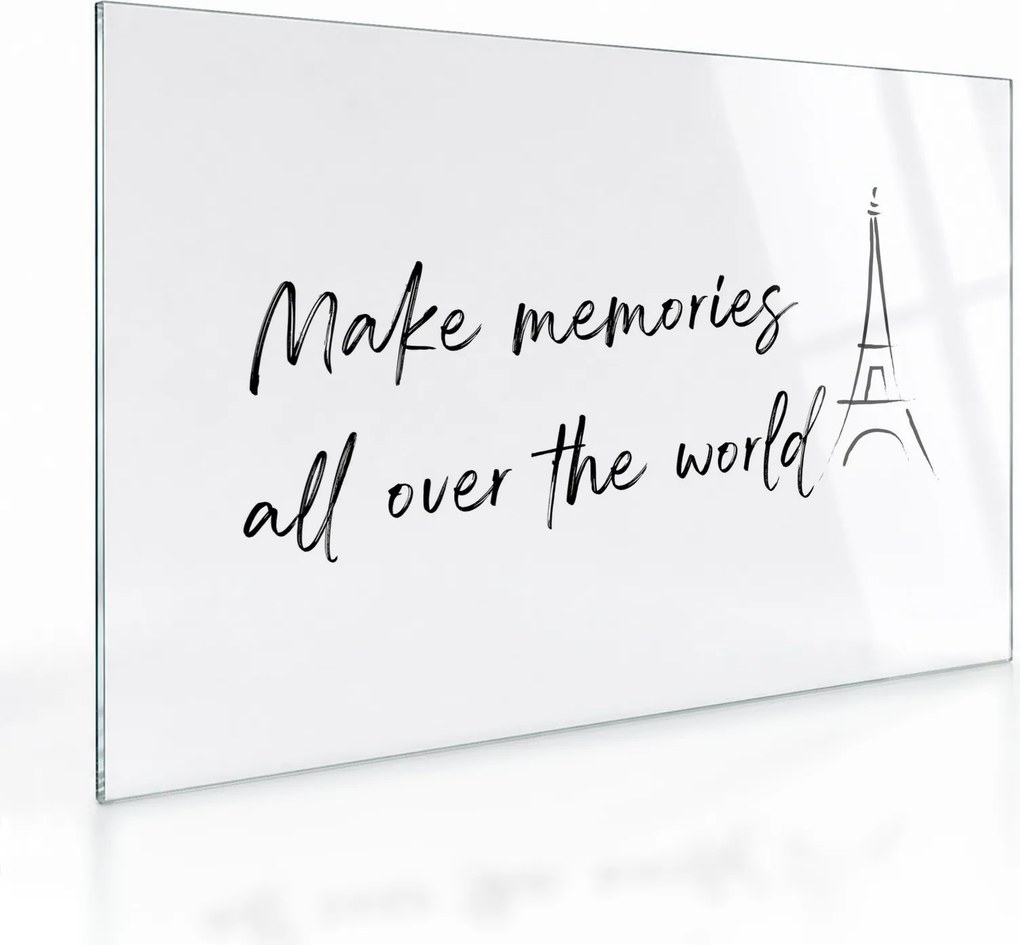 Sklenený obraz - Make memories (70x50 cm)