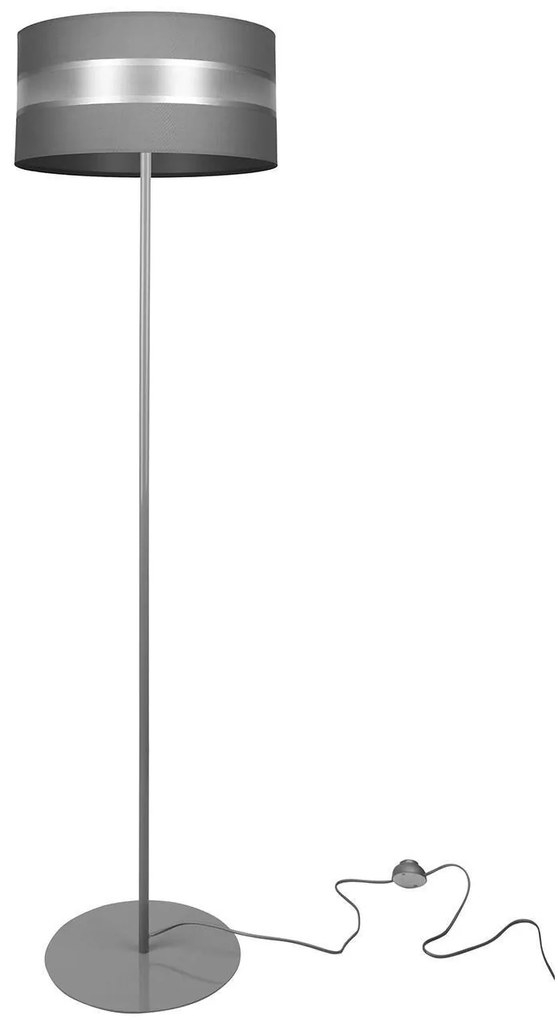 Stojacia lampa Elegance, 1x textilné tienidlo (výber z 5 farieb), (výber z 3 farieb konštrukcie), (fi 40cm)