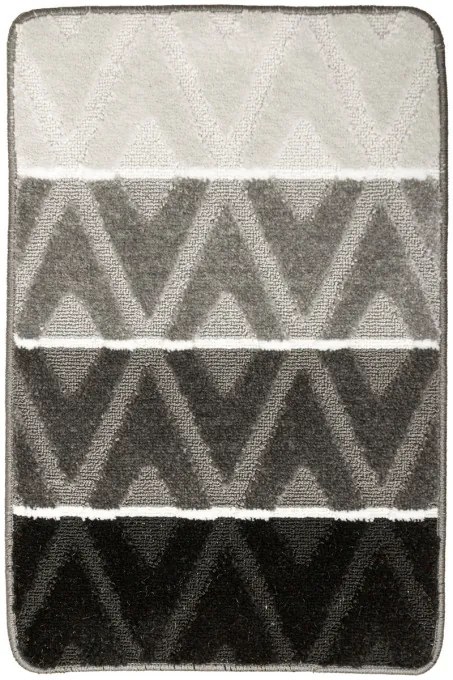 Sada kúpeľňových koberčekov PALMA tmavá / sivá, kosoštvorce