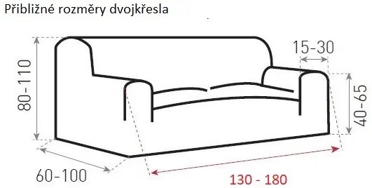 PovlečemeVás Napínací poťah na dvojkreslo - béžový