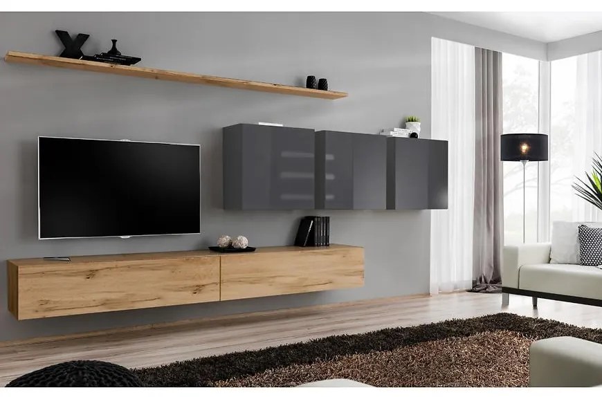 Obývacia stena Switch VII Wotan/Grafit