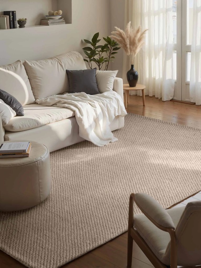 ELLE Decoration, Kusový koberec Lyon Beans 106315 Natural Beige z kolekcie Elle, 200x290, béžová, obývacia izba