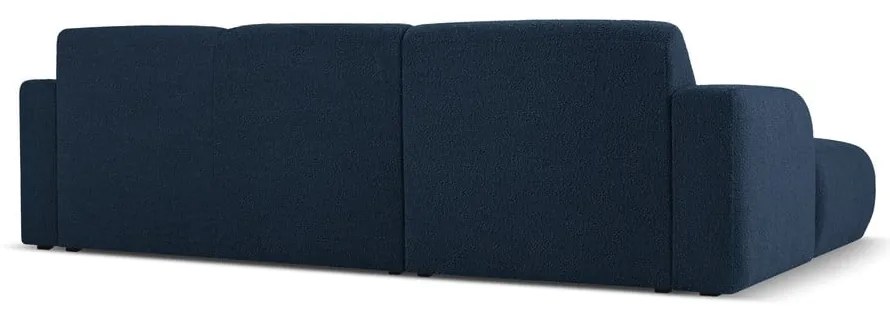 Tmavomodrá rohová pohovka z textílie bouclé (ľavý roh) Molino – Micadoni Home