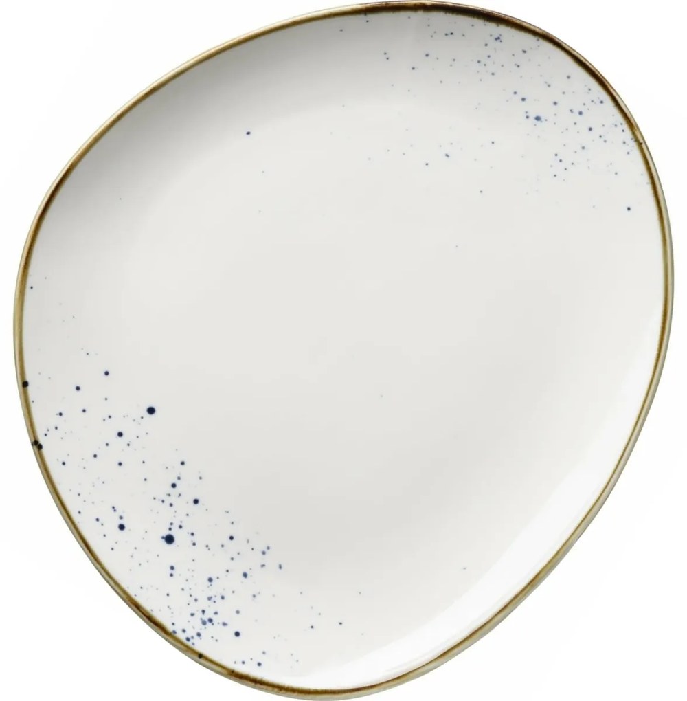 Mäser Oválny tanier Pintar Biele modré bodky 26 x23 cm, S