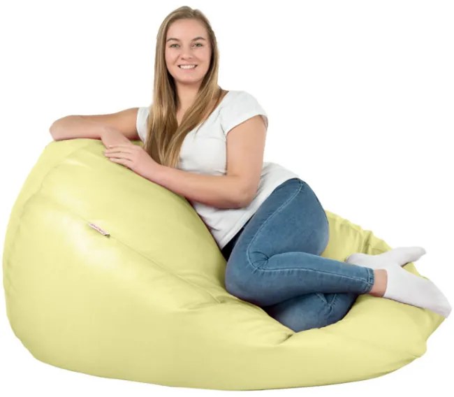 Sedací vak SAKO krémový ekokoža