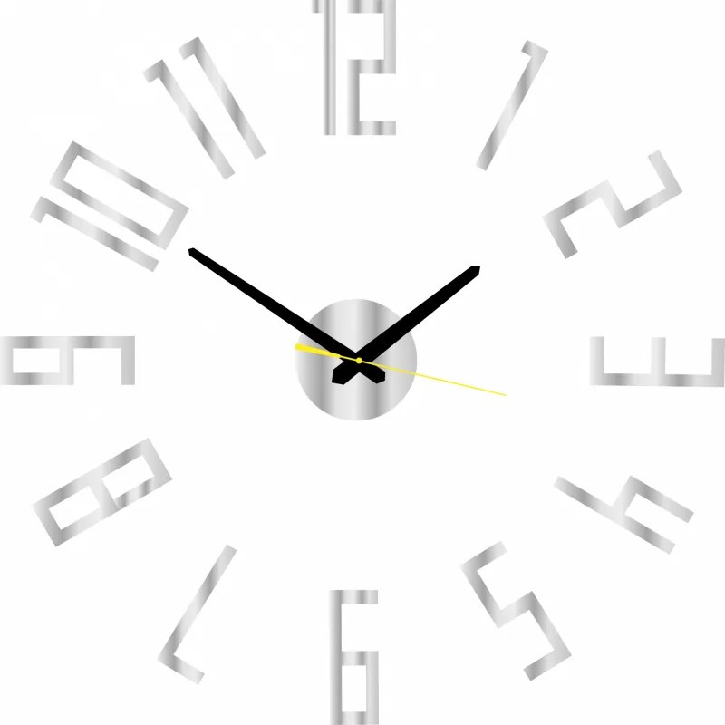 Nástenné hodiny Quartz, nalepovacie dekorácie, 3D zrkadlové nálepky Xmomo X0018-Wall clock HEU-
